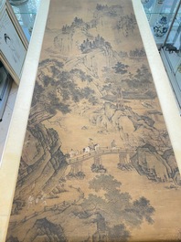 Zhou Chen 周臣 (1460-1535): 'Mountainous landscape', ink on silk