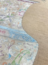 Chinese school: 'Two antiquities', ink and colours on silk, Qianlong seal mark, 19th C.
