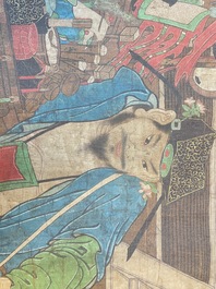 Chinese school, after Su Hanchen (1094-1172): 'The knickknack peddler', ink and colours on silk, 18th C.