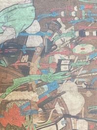 Chinese school, after Su Hanchen (1094-1172): 'The knickknack peddler', ink and colours on silk, 18th C.