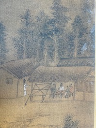 Zhou Chen 周臣 (1460-1535): 'Mountainous landscape', ink on silk