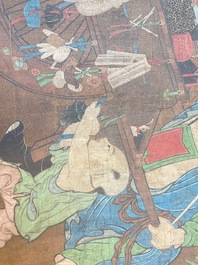 Chinese school, after Su Hanchen (1094-1172): 'The knickknack peddler', ink and colours on silk, 18th C.