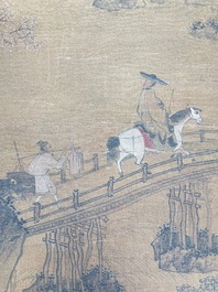 Zhou Chen 周臣 (1460-1535): 'Mountainous landscape', ink on silk