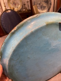 A fine Chinese Canton enamel dish, Qianlong/Jiaqing