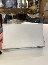 A rectangular Chinese yellow-ground Canton enamel jardini&egrave;re, Yongzheng