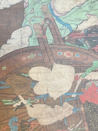 Chinese school, after Su Hanchen (1094-1172): 'The knickknack peddler', ink and colours on silk, 18th C.