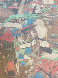 Chinese school, after Su Hanchen (1094-1172): 'The knickknack peddler', ink and colours on silk, 18th C.