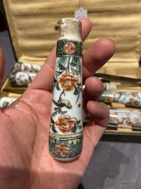 Acht Chinese famille verte mesheften, Kangxi