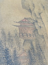 Zhou Chen 周臣 (1460-1535): 'Mountainous landscape', ink on silk