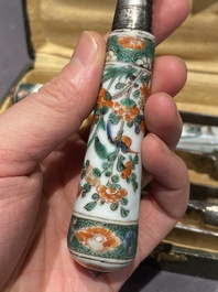 Acht Chinese famille verte mesheften, Kangxi