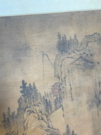 Zhou Chen 周臣 (1460-1535): 'Mountainous landscape', ink on silk