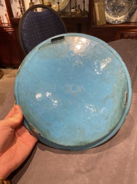 A fine Chinese Canton enamel dish, Qianlong/Jiaqing