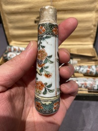 Acht Chinese famille verte mesheften, Kangxi