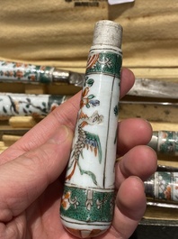 Acht Chinese famille verte mesheften, Kangxi