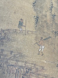 Zhou Chen 周臣 (1460-1535): 'Mountainous landscape', ink on silk