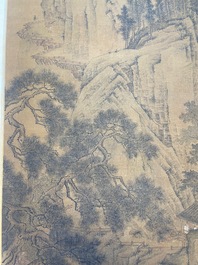 Zhou Chen 周臣 (1460-1535): 'Mountainous landscape', ink on silk