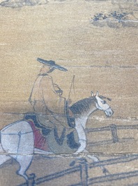 Zhou Chen 周臣 (1460-1535): 'Mountainous landscape', ink on silk