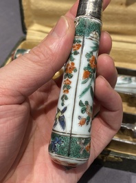 Acht Chinese famille verte mesheften, Kangxi