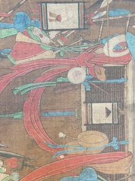 Chinese school, after Su Hanchen (1094-1172): 'The knickknack peddler', ink and colours on silk, 18th C.