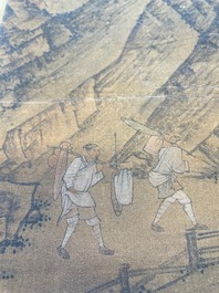 Zhou Chen 周臣 (1460-1535): 'Mountainous landscape', ink on silk