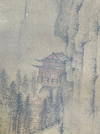 Zhou Chen 周臣 (1460-1535): 'Mountainous landscape', ink on silk