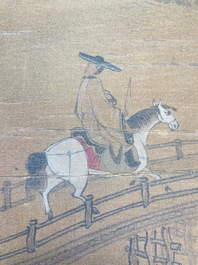 Zhou Chen 周臣 (1460-1535): 'Mountainous landscape', ink on silk