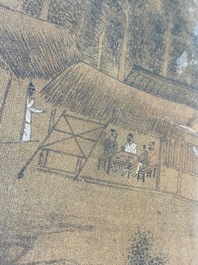 Zhou Chen 周臣 (1460-1535): 'Mountainous landscape', ink on silk