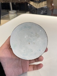 A rare Chinese yellow-ground Canton enamel spittoon, Qianlong