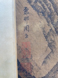 Zhou Chen 周臣 (1460-1535): 'Mountainous landscape', ink on silk