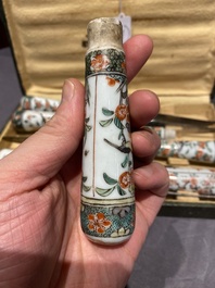 Acht Chinese famille verte mesheften, Kangxi