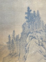 Zhou Chen 周臣 (1460-1535): 'Mountainous landscape', ink on silk