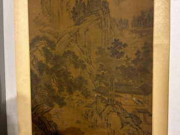 Zhou Chen 周臣 (1460-1535): 'Mountainous landscape', ink on silk