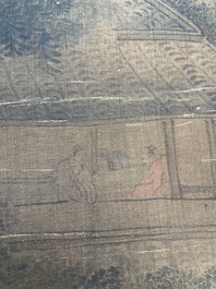 Volger van Zhu Derun 朱德潤 (1294-1365): 'Berglandschap', inkt op zijde, gedateerd 1364