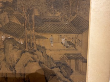 Zhou Chen 周臣 (1460-1535): 'Mountainous landscape', ink on silk