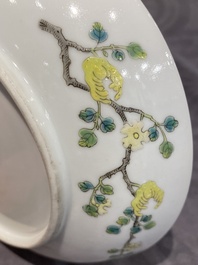 A pair of Chinese famille rose 'immortals' plates, Shen De Tang 慎德堂製 mark, 19th C.