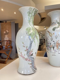 Quatre vases en porcelaine de Chine qianjiang cai, 19/20&egrave;me