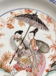 Twee paar Chinese famille rose borden, Yongzheng