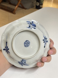 Een diverse collectie blauw-wit Chinees porselein, 19/20e eeuw