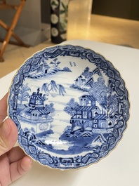 Een diverse collectie blauw-wit Chinees porselein, 19/20e eeuw