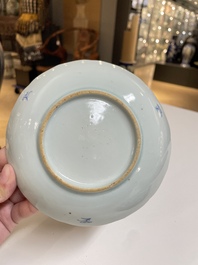 Een diverse collectie blauw-wit Chinees porselein, 19/20e eeuw