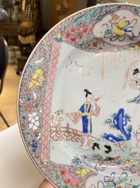 Twee paar Chinese famille rose borden, Yongzheng