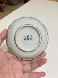 Een diverse collectie blauw-wit Chinees porselein, 19/20e eeuw