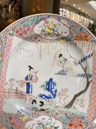 Twee paar Chinese famille rose borden, Yongzheng