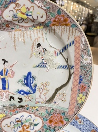 Twee paar Chinese famille rose borden, Yongzheng