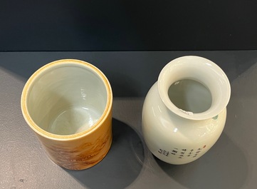 Een diverse collectie Chinees porselein, 19/20e eeuw