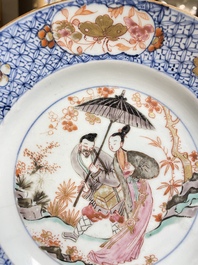 Twee paar Chinese famille rose borden, Yongzheng