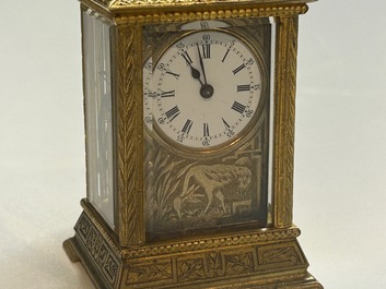 Horloge en bronze dor&eacute;, marque de Heng Da Li 亨达利, Shanghai, Chine, 19/20&egrave;me