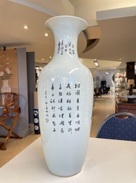 Quatre vases en porcelaine de Chine qianjiang cai, 19/20&egrave;me