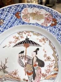 Twee paar Chinese famille rose borden, Yongzheng