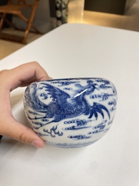 Een diverse collectie blauw-wit Chinees porselein, 19/20e eeuw